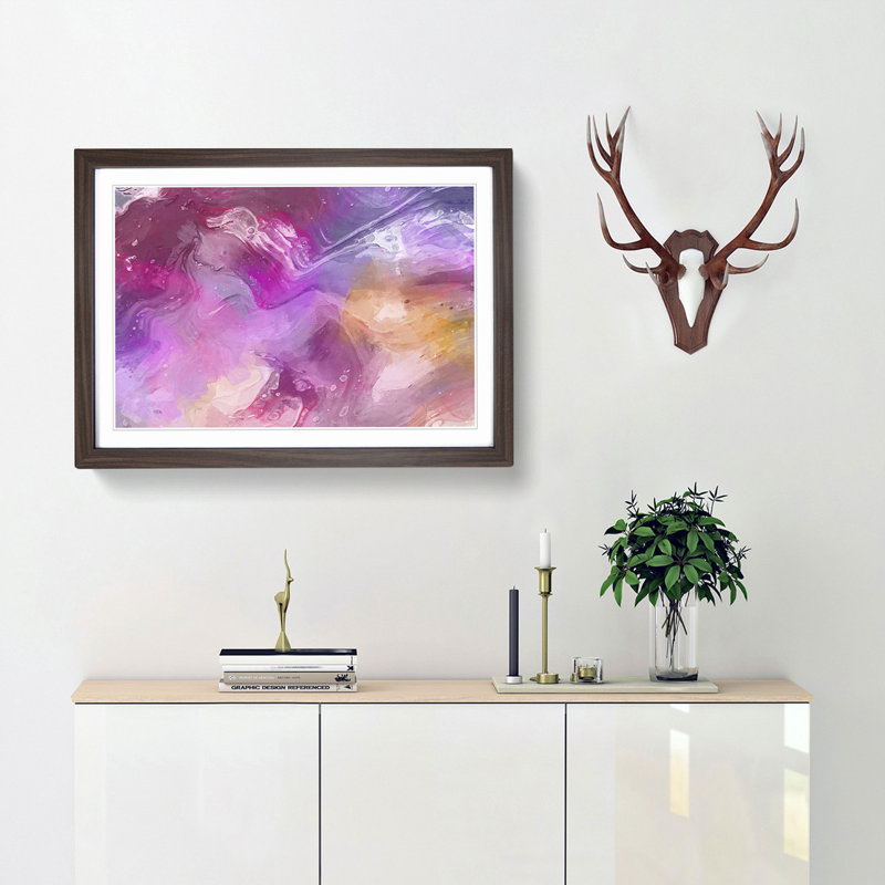 I Want What I Want in Abstract - Framed Print, Walnut, 50cm H x 76cm W x 2cm D