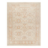 Rug & Kilim’S Oversized Oushak Style Rug In Beige, Rust, And Cream Floral Patterns