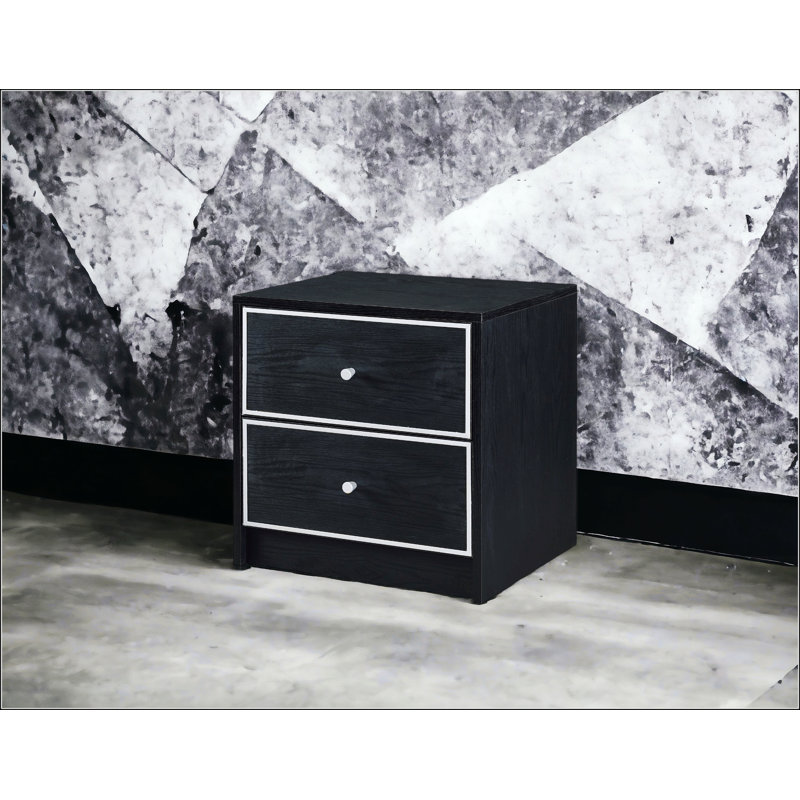 Jabir Black And Silver Accent Table