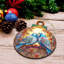 Wooden Ornaments Set 5.5'' Handmade Wood Shatterproof Hanging Figurine Ornament