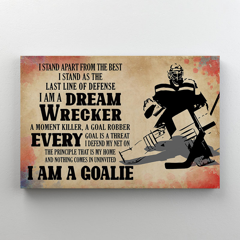 «Hockey Player Man», impression sur toile tendue, H 16 po x l 20 po x P 2 po