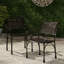 Chaise de jardin en aluminium moulé, 8 kg, 80 cm H, 60 cm L, 56 cm P, couleur bronze, motifs floraux