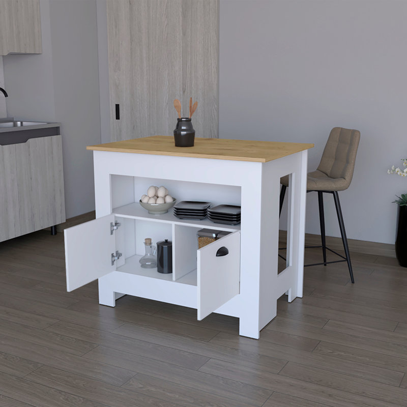 Kitchen Island Geneva, White