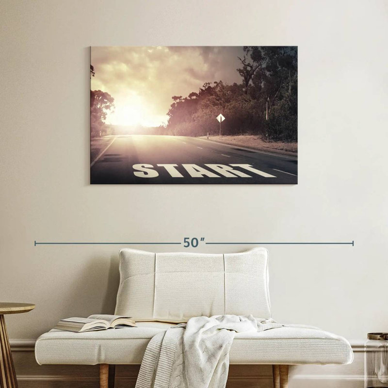 Tergel Start Road Typography, 26" H x 39" W