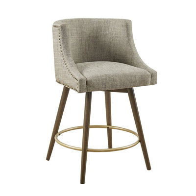 Tabouret de comptoir pivotant 360 ° beige