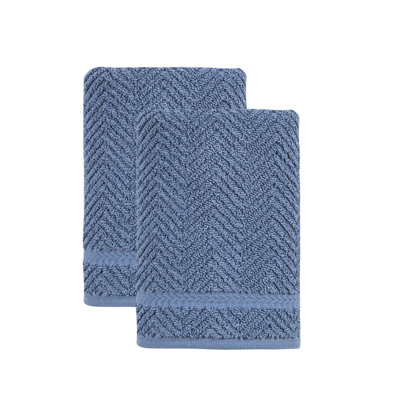 Vandewa Turkish Cotton Hand Towel Set, Midnight Blue