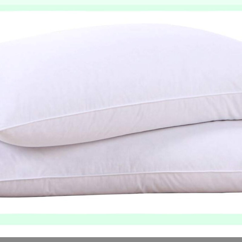 Luxury White Down Pillows - Hotel Collection Set of 2, Standard Size with 100% Cover - Goose Feathers Bed Sleeping Pillows