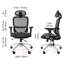 Chaise de bureau ergonomique avec appui-tête Jerlyn