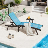 All Weather Pool Lounge Chairs Ergonomic Design With Adjustable Backrest