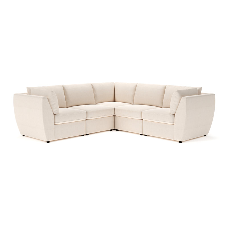 Canapé modulaire rembourré 5 pièces Halson, Coquille d'œuf Nomad