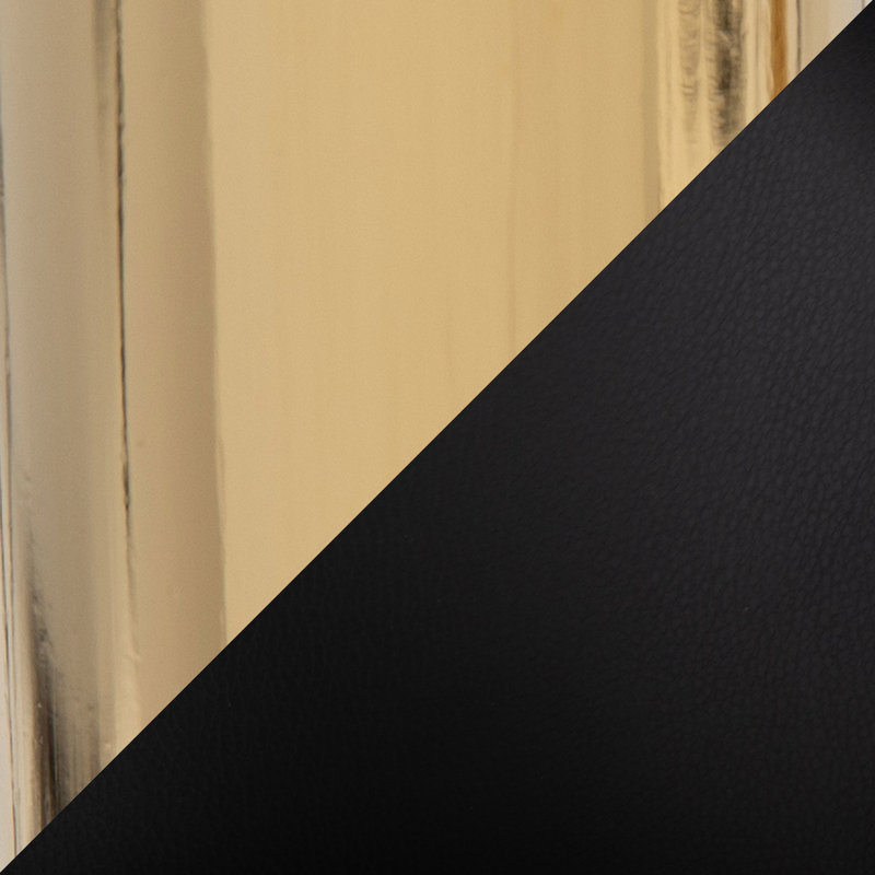 Tabouret de bar Maddison, Noir, noir, noir, noir, Doré