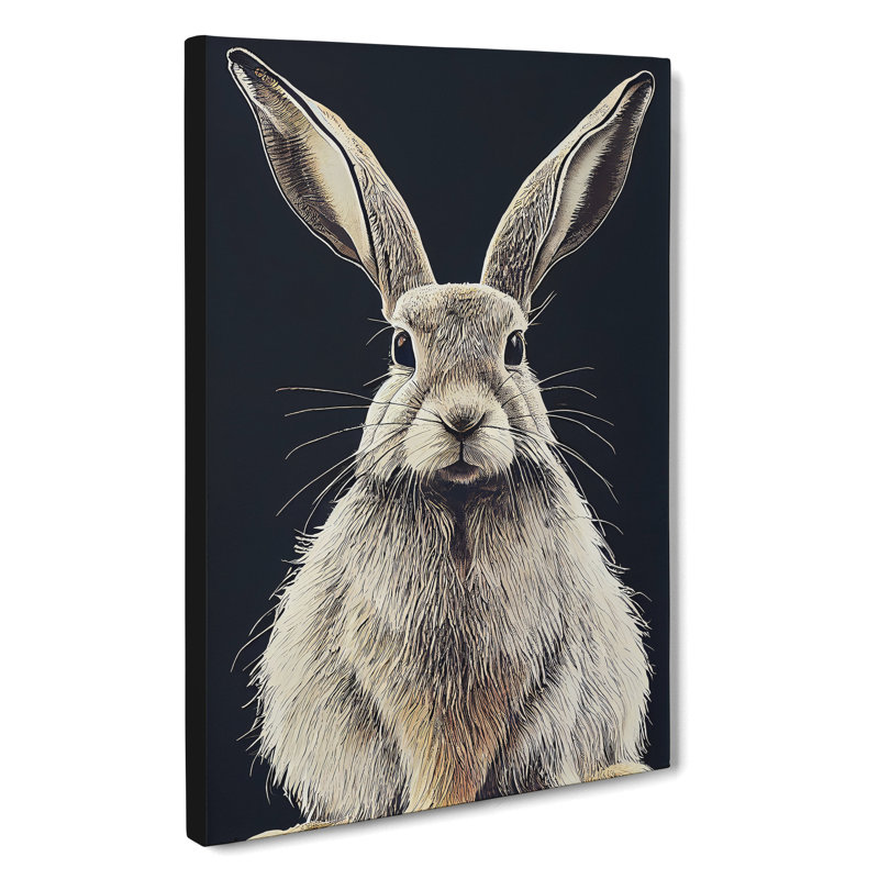 Majestic Hare - Wrapped Canvas, 50cm H x 35cm W x 3cm D
