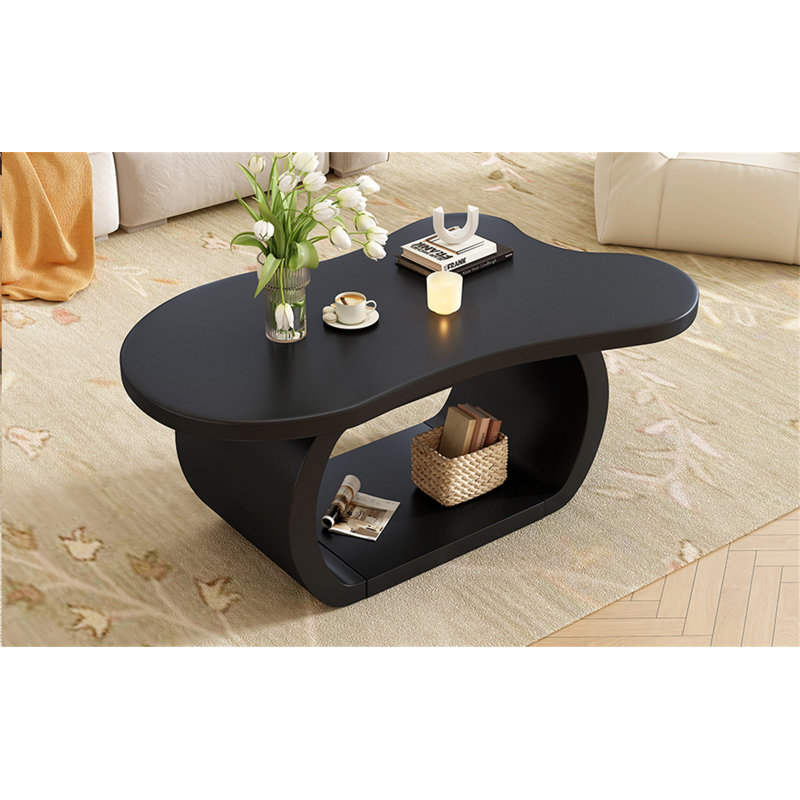 Table basse On-Trend 39,3 po x 23,6 po avec plateau de 1,5 po d'épaisseur (seulement avec table basse, sans chaises)