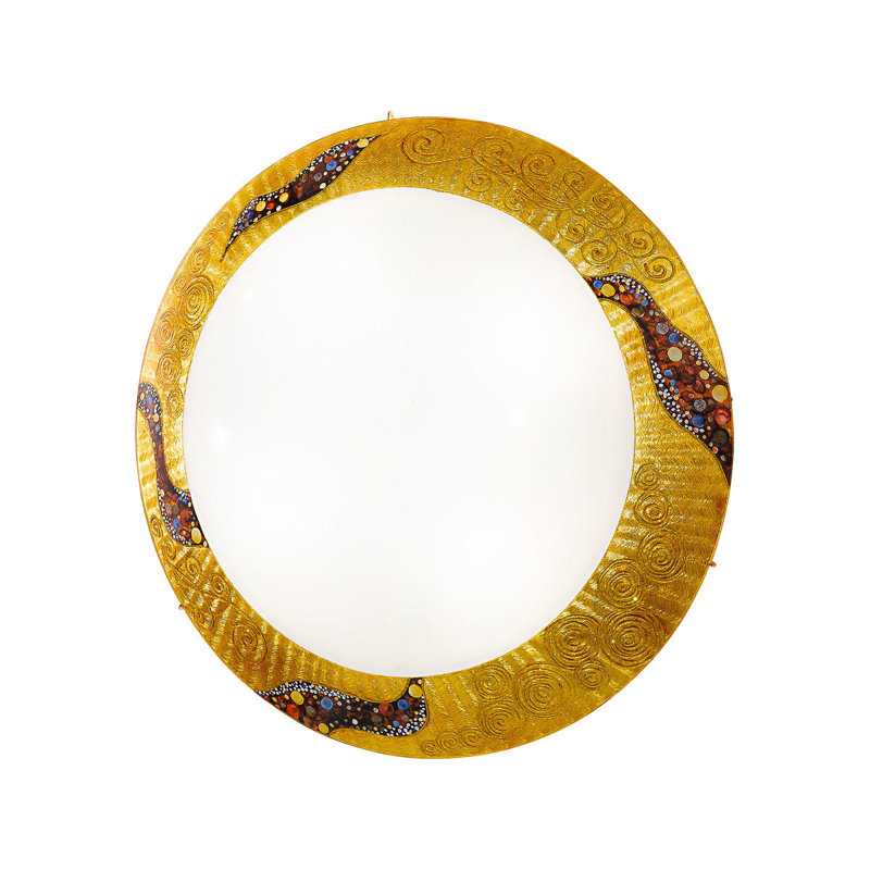 Kiss Flush Ceiling Light, 9 cm H x 40 cm W x 40 cm D