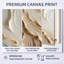 Reproduction d'art sur toile, blanc et or champagne III-77717384-77717387