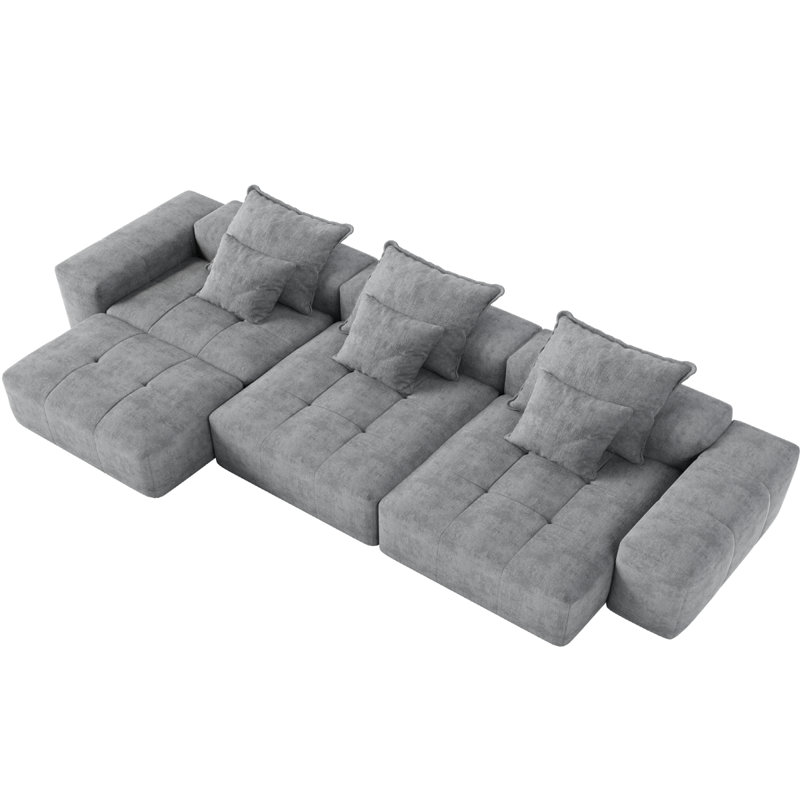 Canapé modulaire surdimensionné Modern, Gris chenille