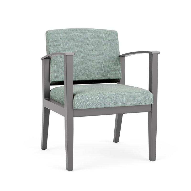 Table de bout en bois Amherst, Étain, Chambray écume de mer