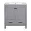 Meuble-lavabo de 30 pouces avec lavabo simple, armoire combinée, lavabo encastré et rangement multifonctionnel, fermeture en douceur, structure en bois massif-1281559271