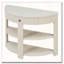 Console cannelée demi-lune avec tiroir et tablettes-600970660
