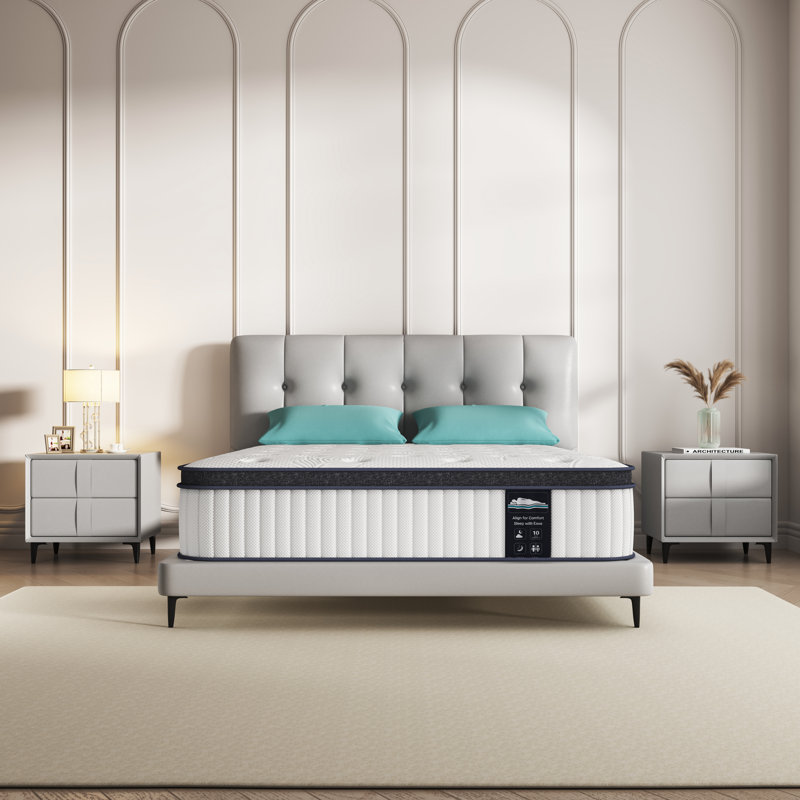 Ressorts de matelas hybrides moyens plus lourds pour un soutien durable - Ressorts ensachés pour isoler les mouvements - Soulager la pression