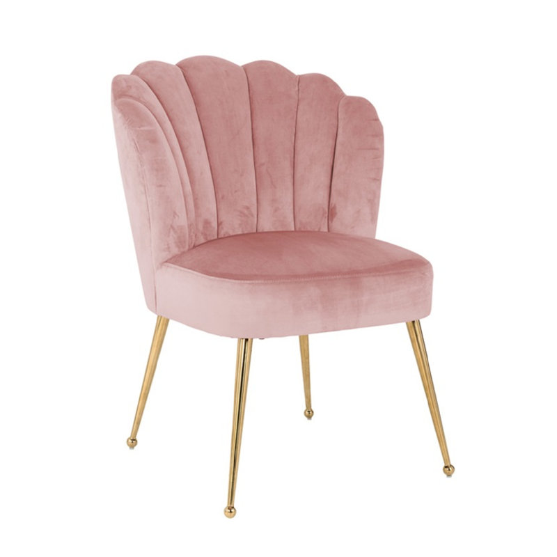Pippa Upholstered Dining Chair, Khaki, Gold