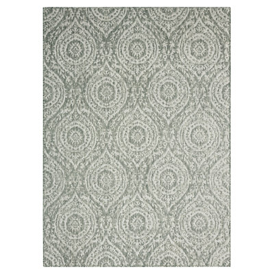 Tapis intérieur / extérieur gris / ivoire Nicole Miller