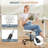 Armless Office Swivel Chair Leather Vanity Chair (Set of 2)-1835822736
