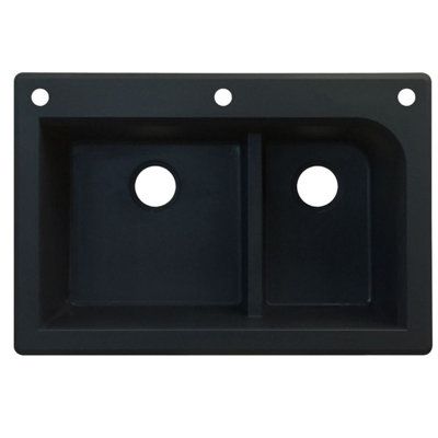 Évier de cuisine à double cuves l 33 po x l 22 po Radius