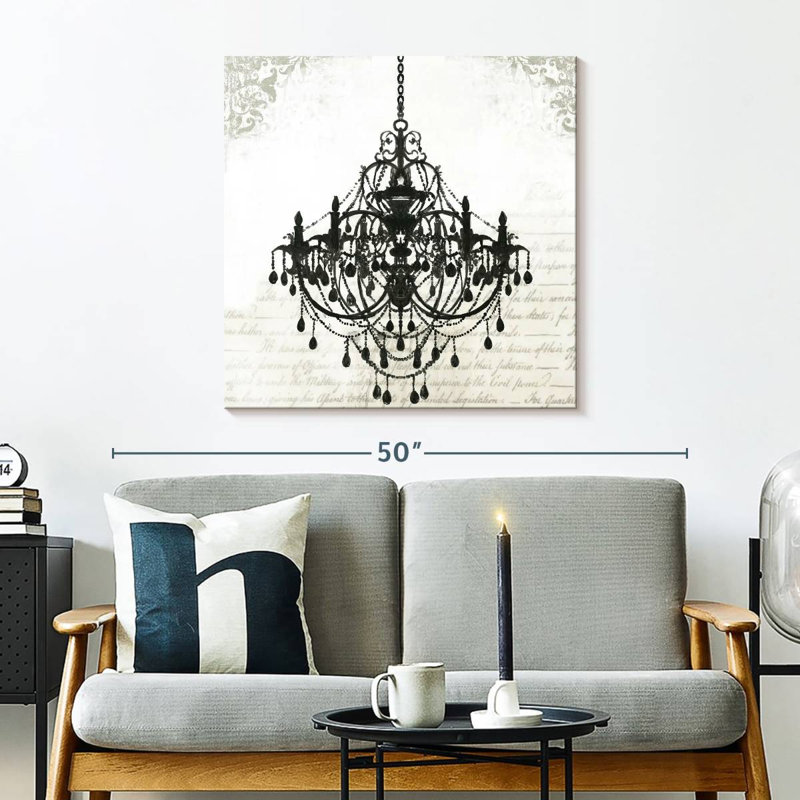 Senne Black Chandelier II, 30" H x 30" W