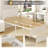 Kempst Twin Size White Metal Bed Frame with Wooden Headboard & Footboard, Rustic Farmhouse Platform Bed with Heavy Duty Steel Slats Support, No Box Spring Needed-1444040736-1392988959