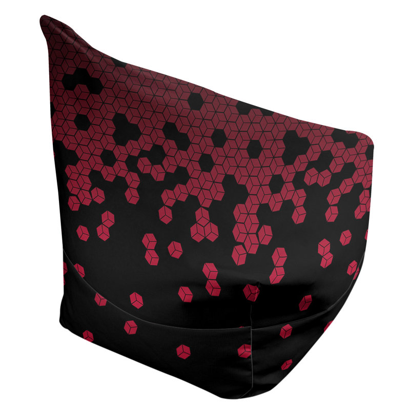 Petite chaise à sacs à billes & Leffel, H 120 po x l 31 po x P 60 po, rouge, Rembourrage poly