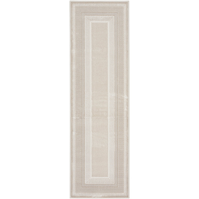 Tapis ivoire Glitz, Tapis de couloir 2 pi 3 po x 7 pi 6 po