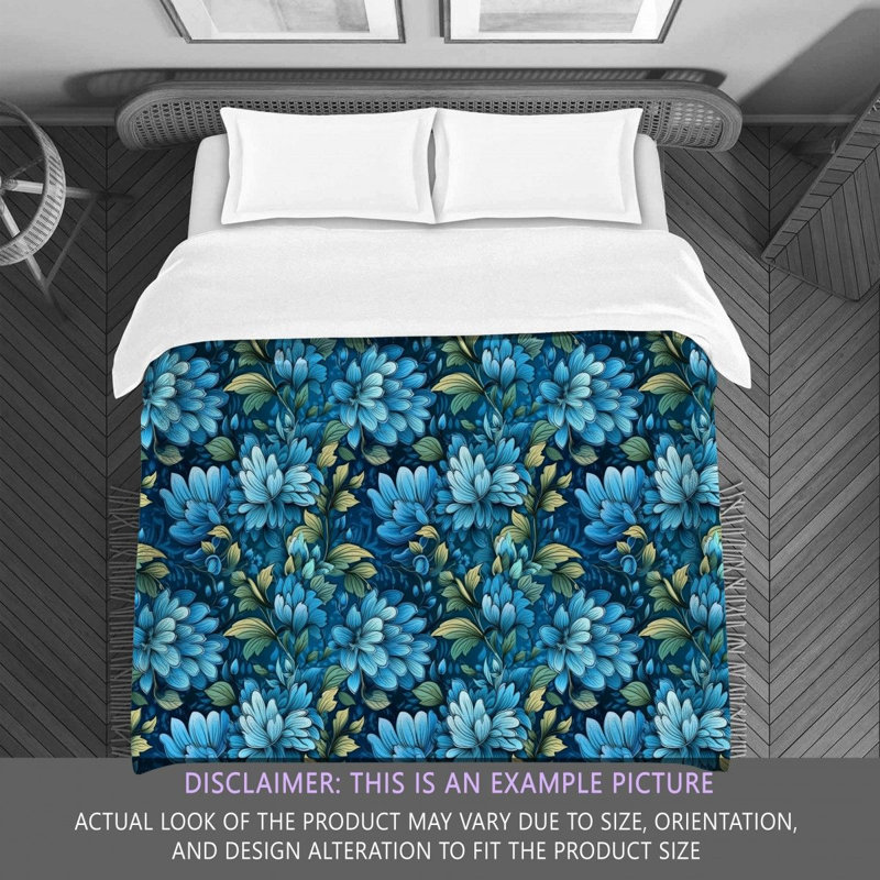 Machine Printed Comforter, King Comforter, Blue/Turquoise
