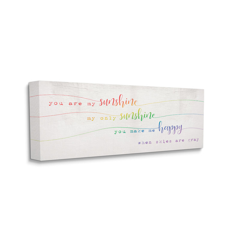 Vous êtes mon ombre arc-en-ciel, Toile tendue, H 17 po x l 40 po x P 1,5 po