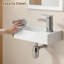 Lavabo vasque de salle de bain 14 "avec robinet, ensemble de drain