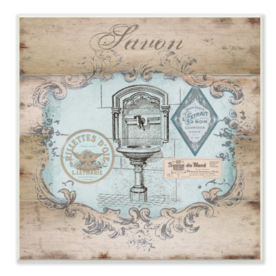 «Savon Wood Look Bath», impression sur toile