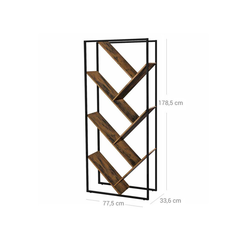 178.5cm H x 77.5cm W Metal Bookcase