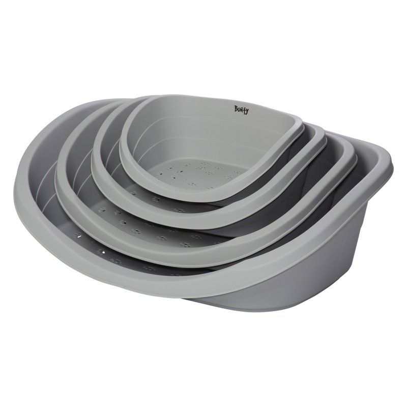Shuler Plastic Pet Bed, 23 cm H x 43 cm W x 61 cm D, Grey