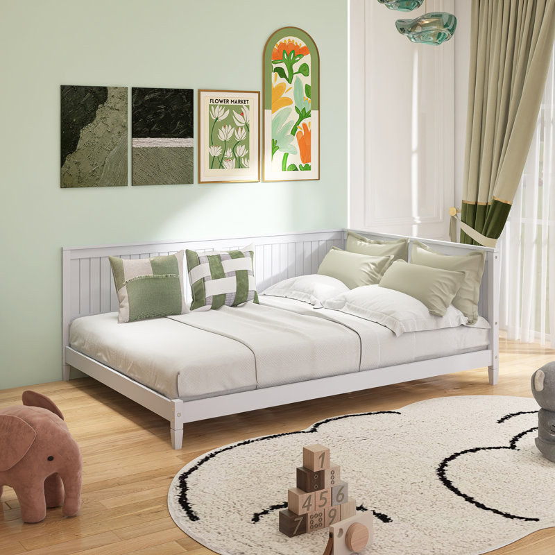 Lits pour enfants en bois pleine grandeur, Blanc