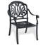 Ensemble de salle à manger 7 pièces en fonte d'aluminium toutes saisons comprenant 2 chaises pivotantes, 4 chaises de salle à manger et une table rectangulaire avec cadre noir (même numéro de pièce: W1710S00369)