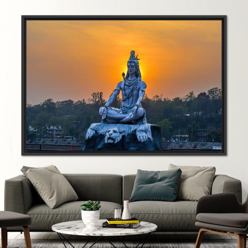 Print on Canvas, 25 cm H x 35 cm W, Black Floater Framed
