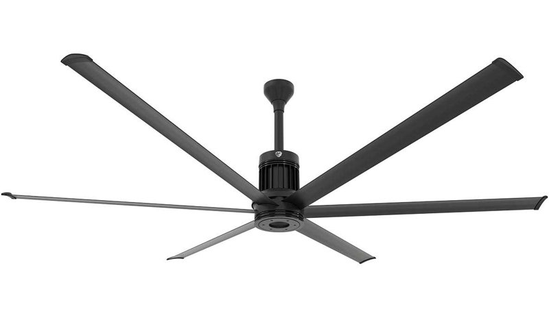 I6 Smart Downrod Ceiling Fan, Black, 96 inches