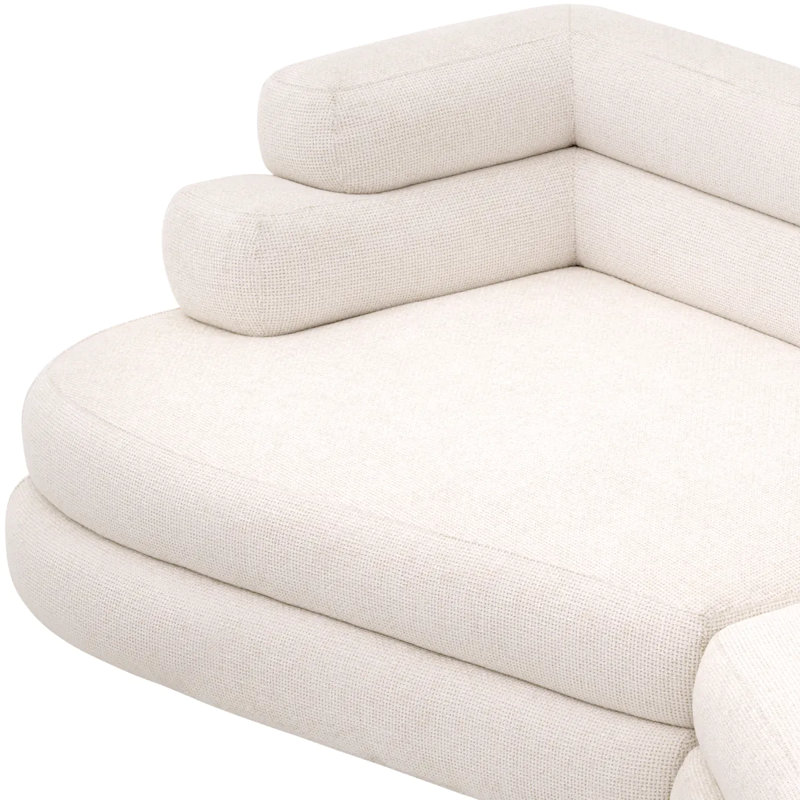 Sofa Malaga L Lyssa Off-White - Right, Right-Hand Facing
