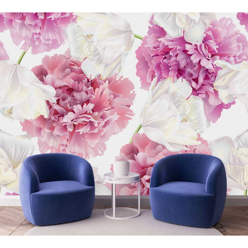 Murale fleurs, L 100 po x L 100 po