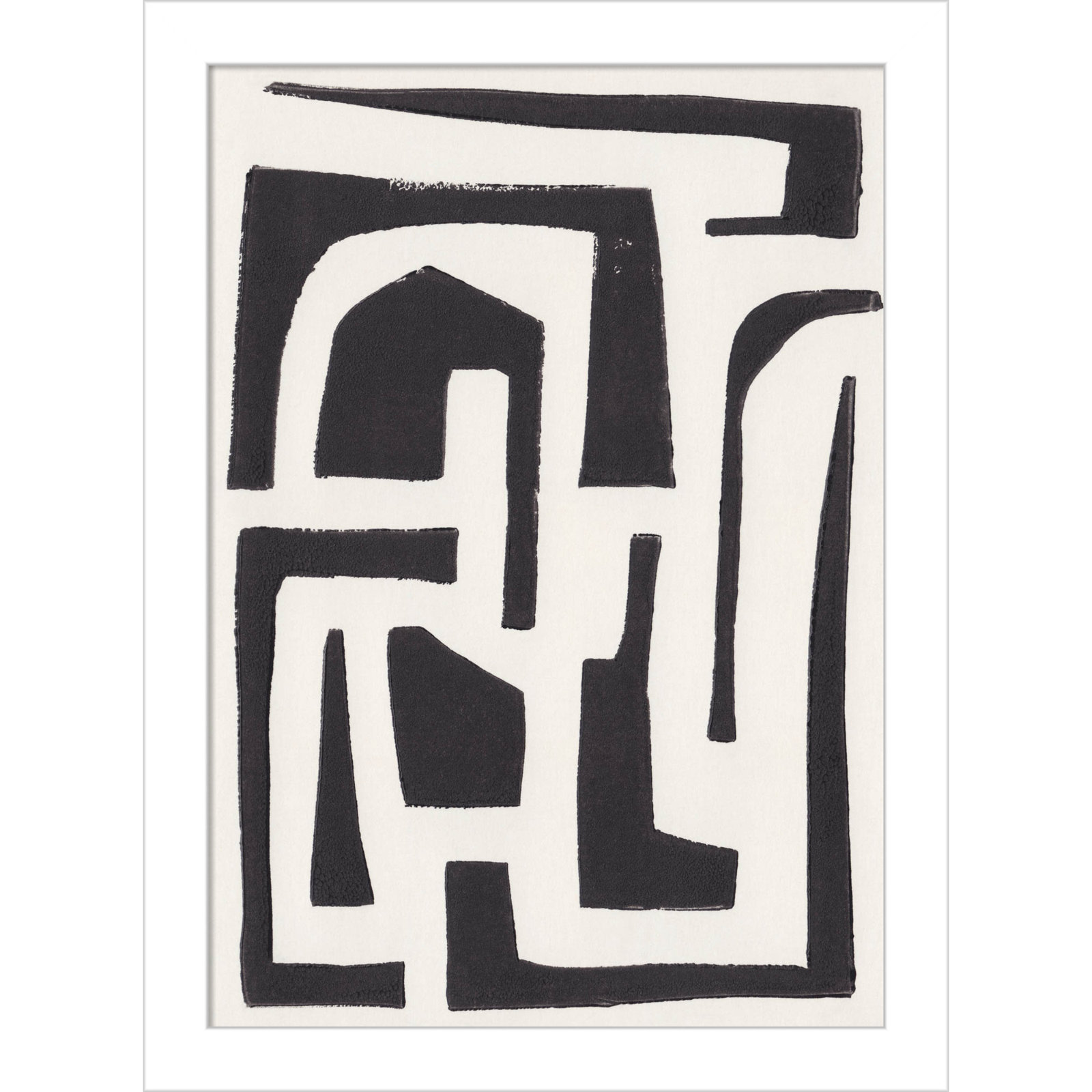 Neighborhood Print by Alisa Galitsyna, White, 13" H x 10" W x 1" D