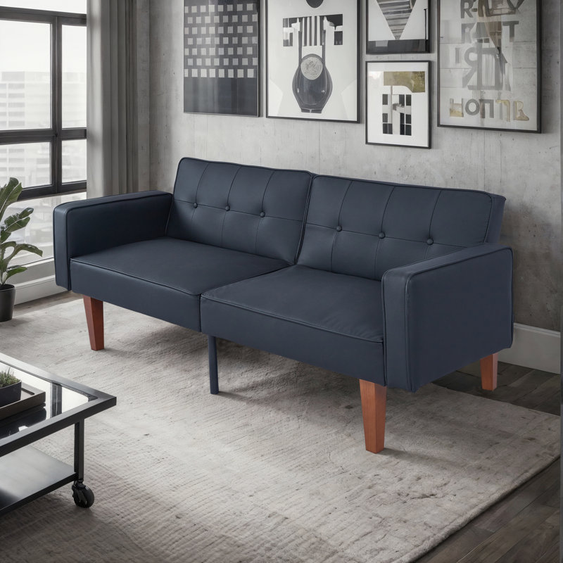 Futon Sofa Bed, Convertible Fabric Futon Couch Bed, Loveseat Sleeper Sofa, Daybed for Living Room, Apartment, Office
