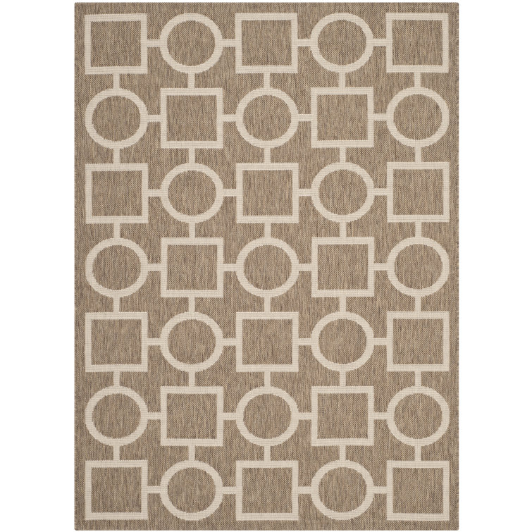Arneshia Geometric Brown/Tan Area Rug