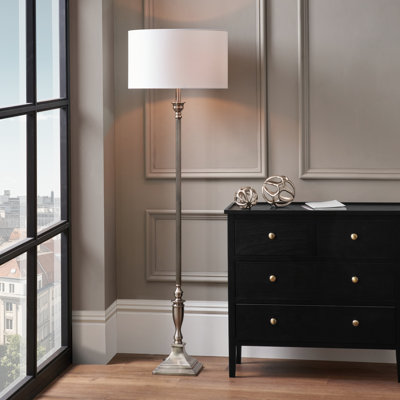 Basinger 132cm Silver Traditional Floor Lamp