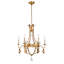 6 Light Traditional Antique Gold Chandelier