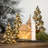 7.5"H And 9.75"H Lighted Porcelain Church; White